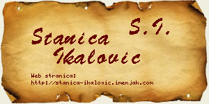 Stanica Ikalović vizit kartica